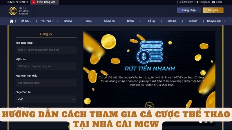 Hướng Dẫn Cách Tham Gia Cá Cược Thể Thao tại Nhà Cái Mcw